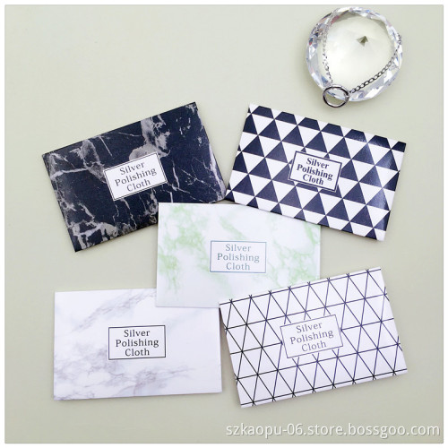 Wholesale Paper Envelope Packed Color Mixed Suede Fabric Anti-Oxidation Cleaner Polishing Nano Jewelry Silver Cleaning Cloth